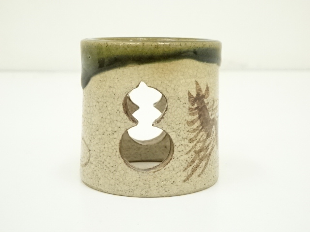 送料無料　幕末～明治期　織部焼　蓋置　煎茶道具 送料無料 幕末～明治期 織部焼 蓋置 煎茶道具